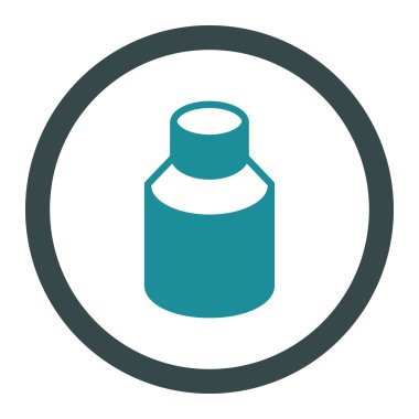 Phial yuvarlak vektör simgesi