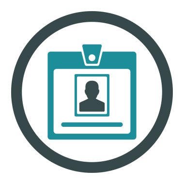 Kişi rozet yuvarlak vektör simgesi