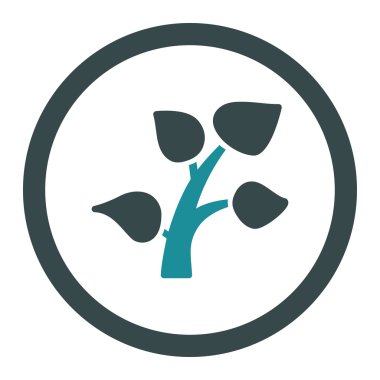 Bitki yuvarlak vektör simgesi