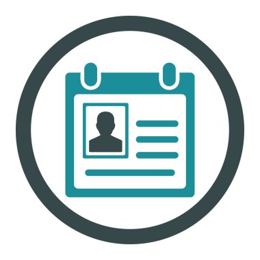 Kişisel rozet yuvarlak vektör simgesi