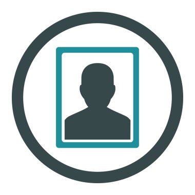 Hasta portre yuvarlak vektör simgesi