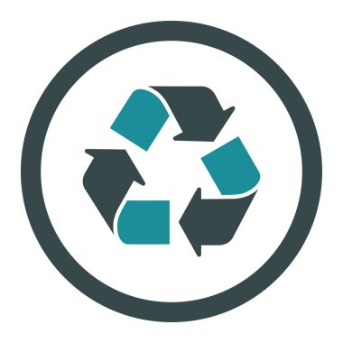 Geri dönüşüm yuvarlak vektör simgesi