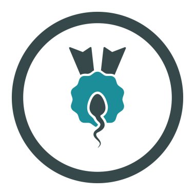 Sperm kazanan yuvarlak vektör simgesi