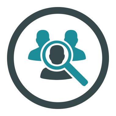 Arama hasta yuvarlak vektör simgesi