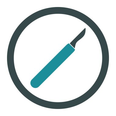 Neşter yuvarlak vektör simgesi