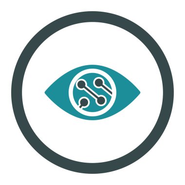 Akıllı Lens yuvarlak vektör simgesi