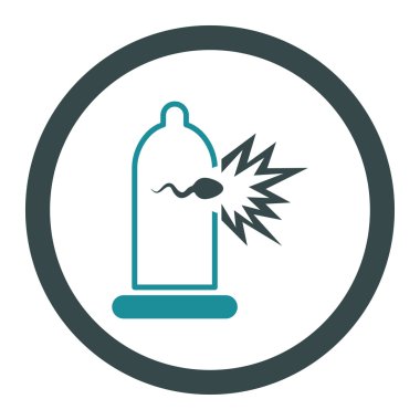 Sperm kaçış yuvarlak vektör simgesi