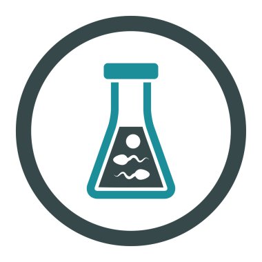 Sperm sıvı yuvarlak vektör simgesi