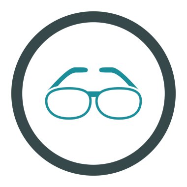 Gözlük yuvarlak vektör simgesi