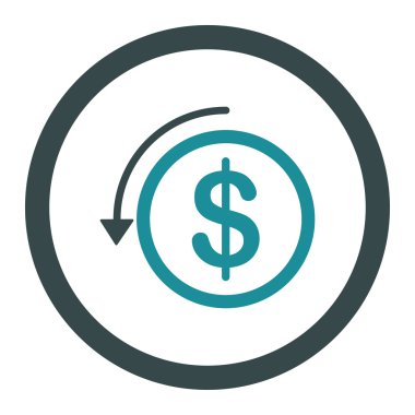 Yuvarlak vektör simge iade