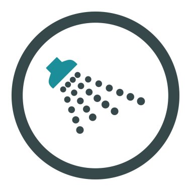 Duş yuvarlak vektör simgesi