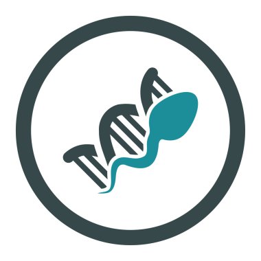 Sperm çoğaltma yuvarlak vektör simgesi