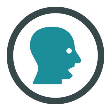 Bağırarak kafa vektör simge yuvarlak