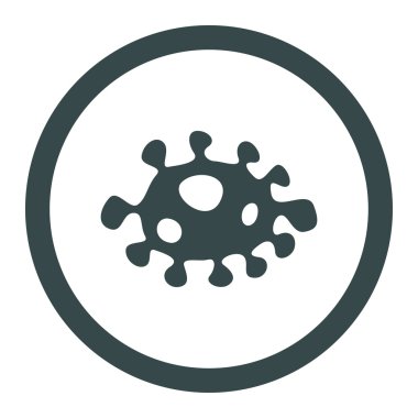 Bakteri yuvarlak vektör simgesi