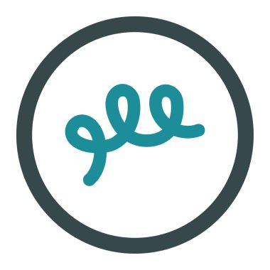 Spiral basili yuvarlak vektör simgesi