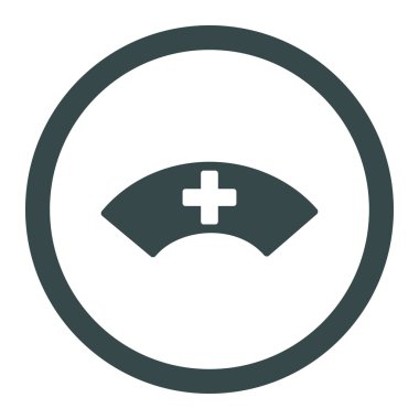 Tıbbi güneşlik yuvarlak vektör simgesi