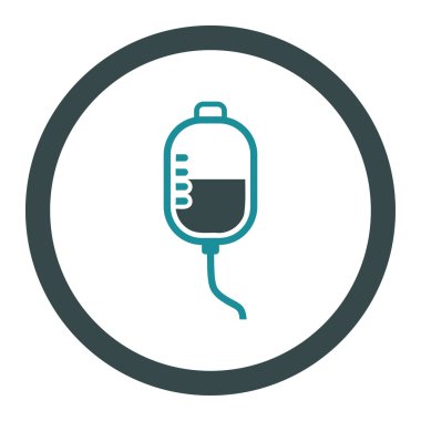 Terapi damlalık yuvarlak vektör simgesi