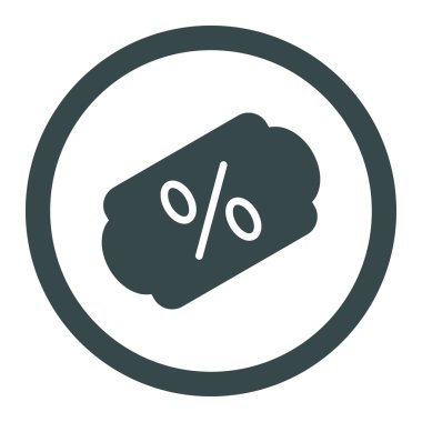 Etiket yuvarlak vektör simge indirim