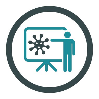 Virüs rapor vektör simge yuvarlak