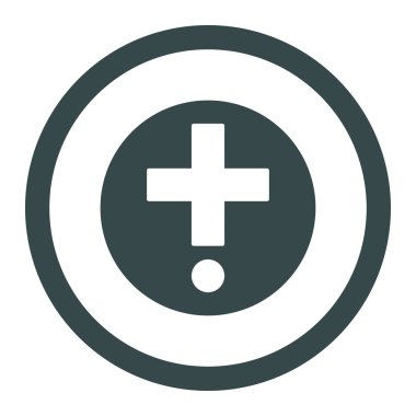 Eczane yuvarlak vektör simgesi