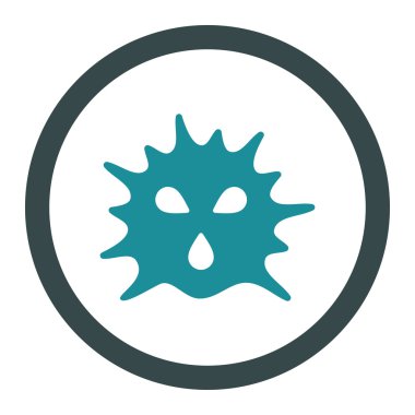 Virüs yapısı yuvarlak vektör simgesi