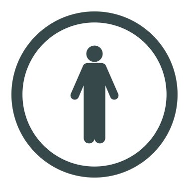 Adam yuvarlak vektör simgesi