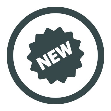 Yeni bir ses etiketi yuvarlak vektör simgesi