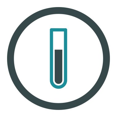 Test tüpü yuvarlak vektör simgesi