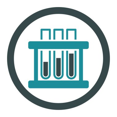 Test tüpleri yuvarlak vektör simgesi