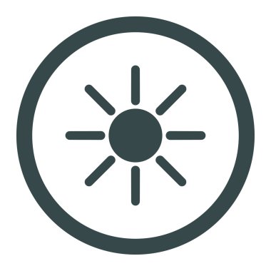 Parlaklık yuvarlak vektör simgesi