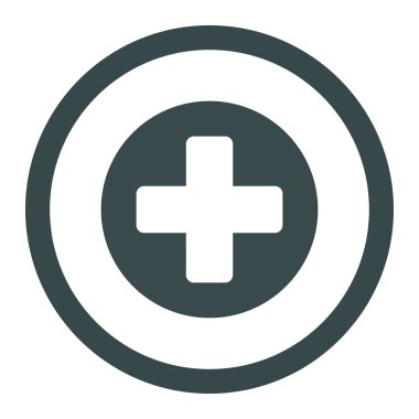 Tıp yuvarlak vektör simgesi