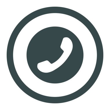 Telefon numarası yuvarlak vektör simgesi