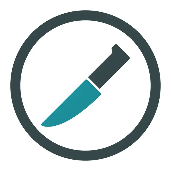 Cuchillo redondeado Vector icono — Vector de stock