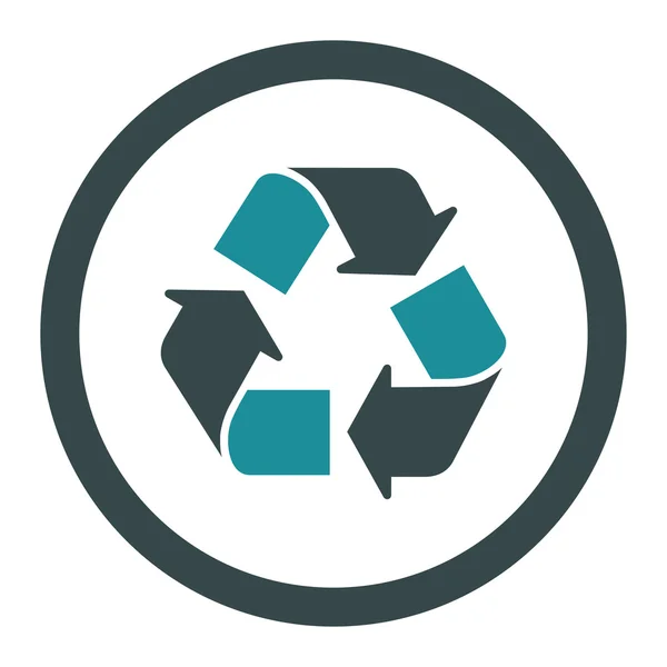 Ανακύκλωσης εικονίδιο στρογγυλεμένες διάνυσμα — Διανυσματικό Αρχείο