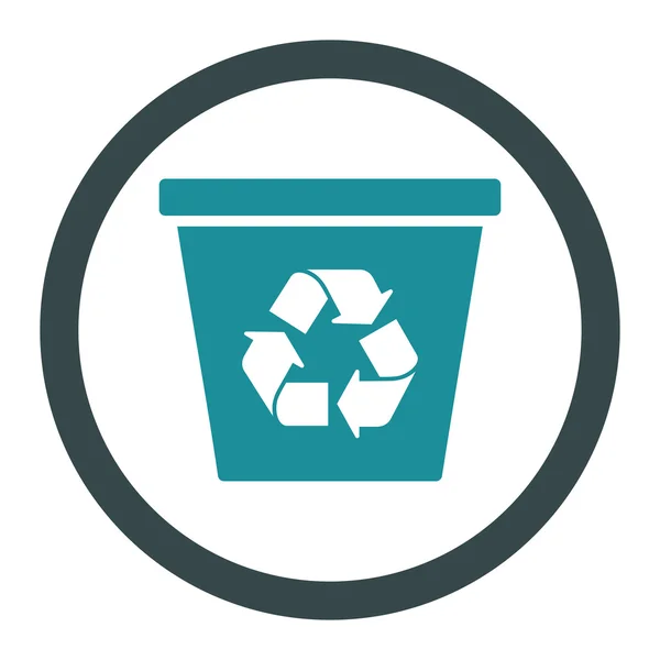 Recycle Bin afgeronde Vector Icon — Stockvector