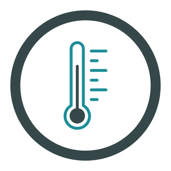 Круглая векторная икона уровня температуры — стоковый вектор