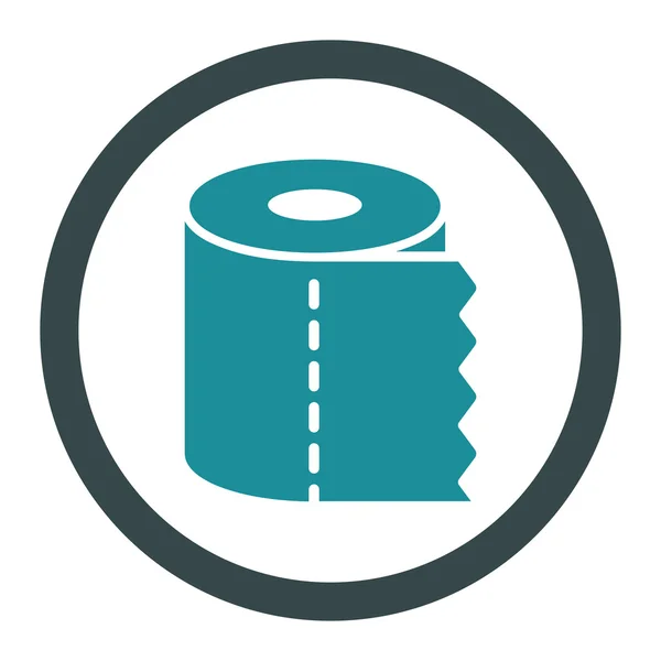 Wc-papier Roll afgeronde Vector Icon — Stockvector