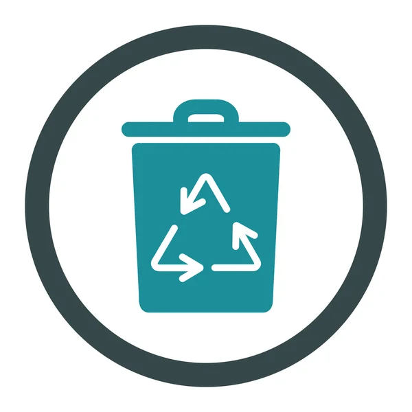 Icône vectorielle arrondie de poubelle — Image vectorielle