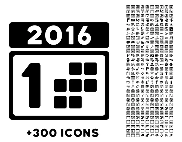 2016 Año Icono del primer día — Vector de stock