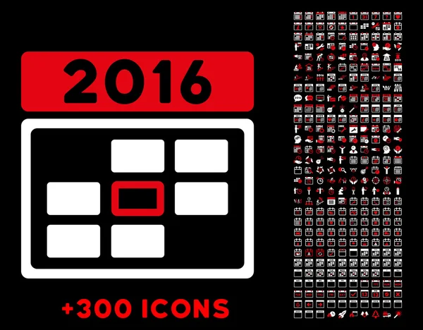 2016 datumpictogram — Stockvector