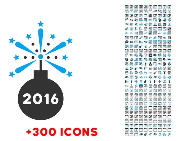 2016 Ícone Detonador de fogos de artifício —  Vetores de Stock
