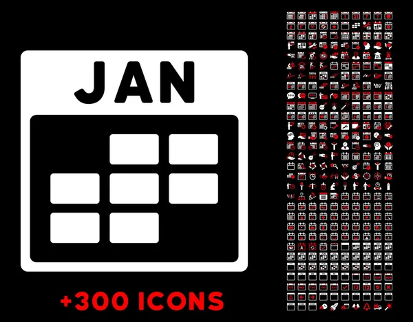 Januari platte pictogram — Stockvector