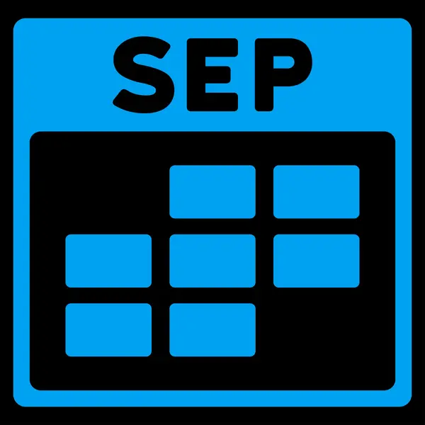Szeptember lapos ikon — Stock Vector