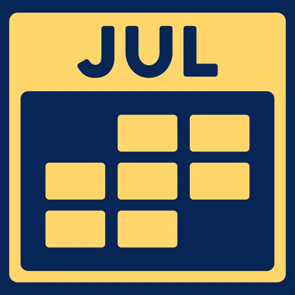 Juli Flat ikonen — Stock vektor