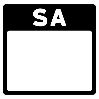 Cumartesi düz simgesi