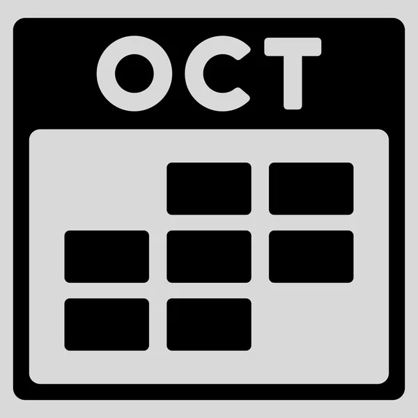Ícone plano de outubro —  Vetores de Stock