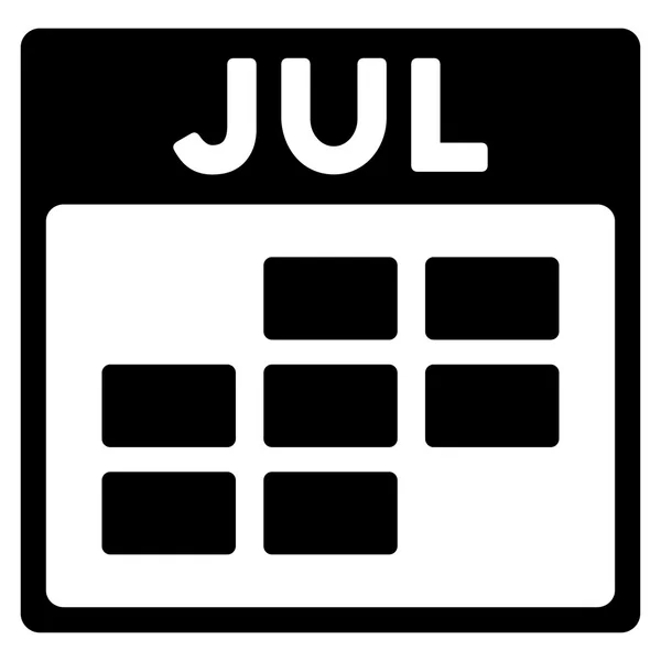 Ícone plano de julho —  Vetores de Stock