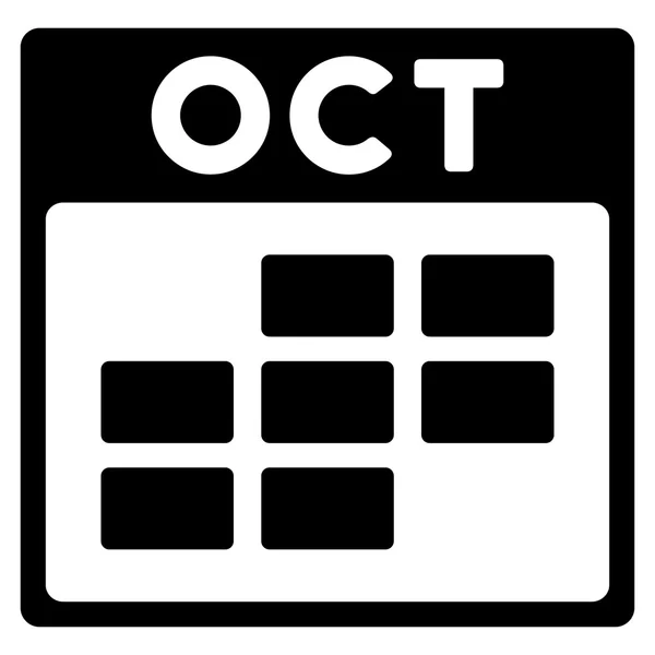 Oktober platte pictogram — Stockvector