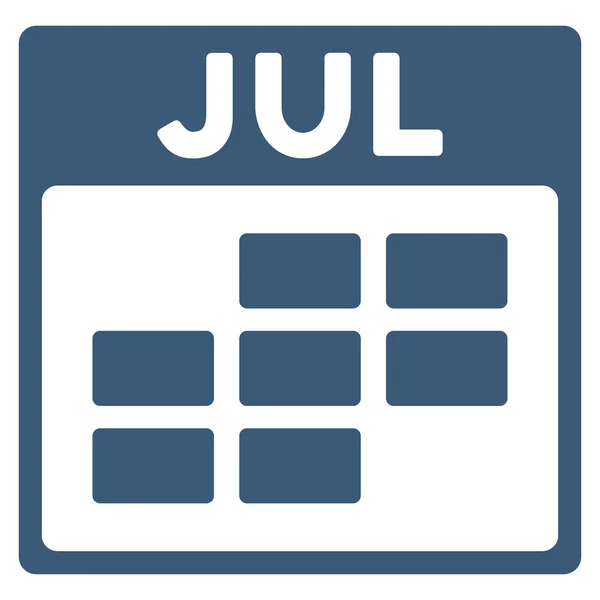 Icône plate de juillet — Image vectorielle