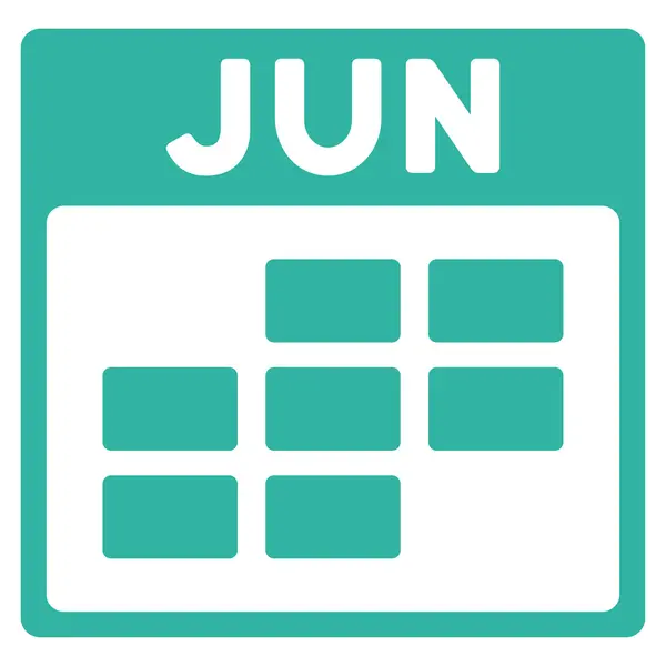 Icône plate de juin — Image vectorielle
